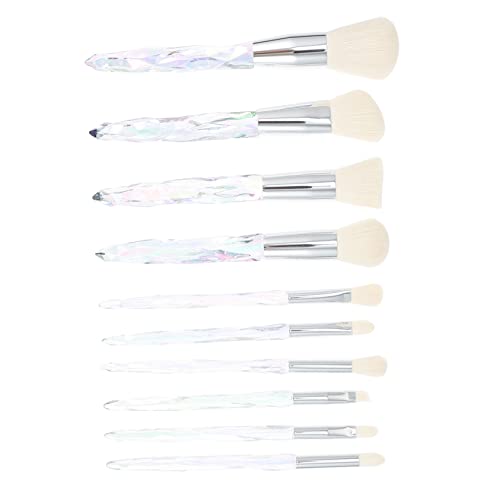 AUTSUPPL 10stücke Teiliges Make-up-pinsel-set Kosmetikpinsel Mit Kristallgriff Für Foundation Puder Lidschatten Make-up-tool Aus Nylonfaser Wiederverwendbar Leicht Für Unterwegs von AUTSUPPL
