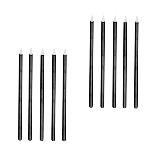 AUTSUPPL 100stücke Einweg-eyeliner-pinselköpfe Faser-make-up-pinsel- Mit Schwarzem Kunststoffgriff Für Flüssigen Eyeliner Und Lipliner von AUTSUPPL