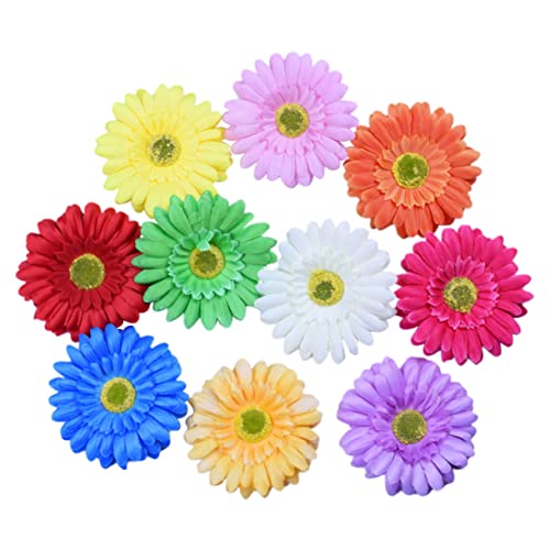 AUTSUPPL 10stücke Blumen Sonnenblumen Haarnadeln Dekorativer Kopfschmuck Strand Haarspangen Accessoires Für Frauen Mädchen Gemischte Farben Haltbar Fashion Frisur Schmuck von AUTSUPPL