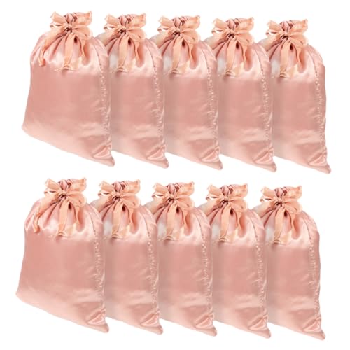 AUTSUPPL 10stücke Satin-perückentasche Mit Kordelzug Für Mehrere Perücken Satin-perückenaufbewahrungstasche Leicht Und Kompakt Perückenverpackungstasche Aus Satinmaterial von AUTSUPPL
