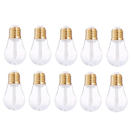 AUTSUPPL 10stücke Mini Lip Gloss Tuben Im Lichtbulb-design Leere Diy Kosmetikbehälter Für Lip Color Transparente Flaschen Für Kreative Anwendungen Und Geschenke von AUTSUPPL