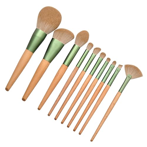 AUTSUPPL 10stücke Teiliges Makeup-pinselset Mit Holzgriff Professionelles Kosmetikpinsel-set Für Foundation Lidschatten Augenbrauen Für Reisen Und Täglichen Gebrauch von AUTSUPPL