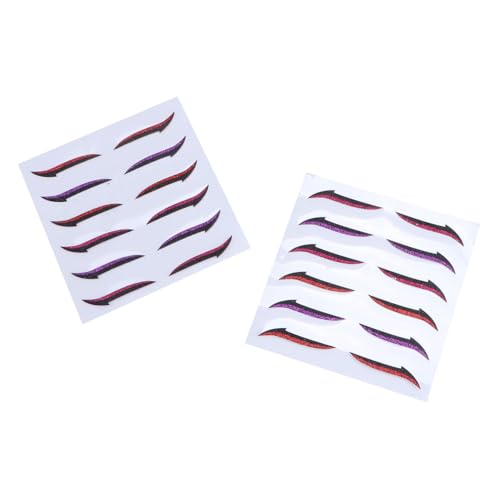 AUTSUPPL 12 Paar Doppelaufkleber Eyeliner-streifen Selbstklebende Eyeliner-aufkleber Für Frauen Und Mädchen Natürliche Große Augen von AUTSUPPL