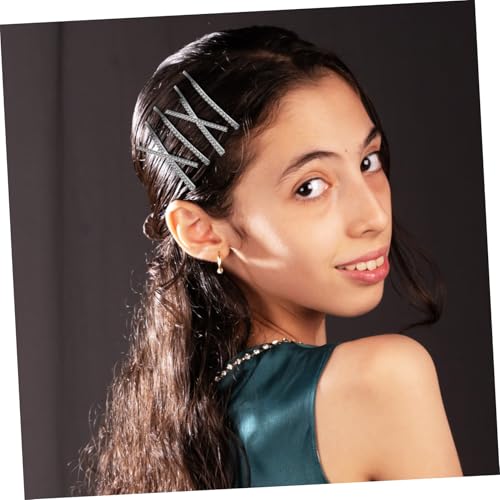 AUTSUPPL 12 Stück Teiliges Strass Haarnadeln X form Gerade Haarspangen Silber Glitzernde Hochzeit Haarschmuck Damen Mädchen Fester Sitz Stilvoller Braut Accessoires von AUTSUPPL