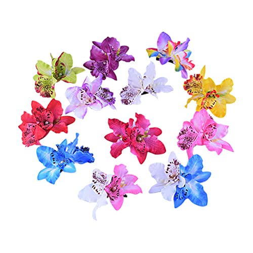 AUTSUPPL 12stücke Teiliges Blumige Haarklammern Für Braut Und Strand Orchideen-haarspangen Für Frauen Und Mädchen Gemischte Farben Stilvolle Haaraccessoires Für Hochzeiten Und Partys von AUTSUPPL