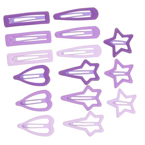 AUTSUPPL 15stücke Metall-haarspangen Mit Druckknopf Stern-clips Herz-form Tropfen-design Rechteck-form Für Mädchen Geburtstage Hochzeiten Alltag Klein Leicht Vielseitig Tragbar von AUTSUPPL