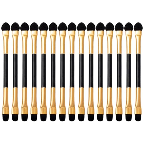 AUTSUPPL 15 Stück Teiliges Doppelseitiges Lidschatten applikator Weiche Schwammspitzen Leichte Make up pinsel für Präzises Augen make up Tragbar für Zuhause und Beauty salon Sanft zur von AUTSUPPL