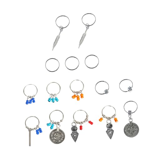 AUTSUPPL 15stücke Teiliges Dreadlock Ringe Mit Blattdesign Haarschmuck Für Zöpfe Und Dreadlocks Haarschmuck Zubehör Für Partys Und Modeschauen von AUTSUPPL