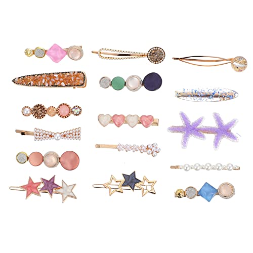 AUTSUPPL 16stücke Teiliges Modischer Haarspangen Elegante Haarclips Für Mädchen Für Tägliches Tragen Schule Und Partys Inklusive Zufälligen Designs Blütenblätter Seestern von AUTSUPPL