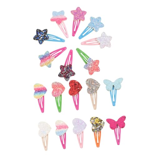 AUTSUPPL 18stücke Teiliges Junge Mädchen-haarspangen Herz Und Sternform Glitzernde Haarclips Für Mädchen Für Haarschmuck Und Kreative Frisuren Zu Geburtstagen Und Feiertagen von AUTSUPPL