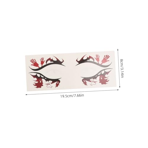 AUTSUPPL 19 Stück Teiliges Halloween Augen-make-up Sticker Spider-web Eyeliner Aufkleber Temporäre Gesichtstattoo Dekorationssticker für Karneval Party Cosplay von AUTSUPPL
