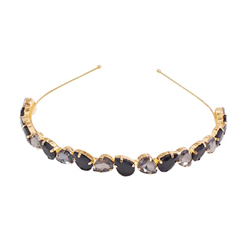 AUTSUPPL Schickes Strass-stirnband Elegant Modisch Haarreif Damen Haar-accessoire Schwarz/grau 1 Stück von AUTSUPPL