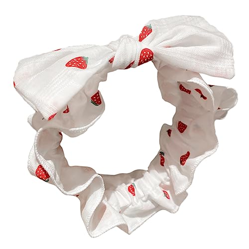 AUTSUPPL Elastisches Stirnband Für Gesichtswaschen Haarreif Mit Erdbeermuster Kopftuch Zum Make-up Bequem Und Leicht Für Damen Und Mädchen Im Alltag von AUTSUPPL