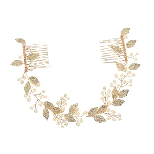 AUTSUPPL 1stück Hochzeit Braut Haarschmuck Mit Handgefertigtem Perlenkamm Goldene Alloy Haarspange Eleganter Hochzeits-haar-accessoire Für Besondere Anlässe Und Tägliche Nutzung von AUTSUPPL