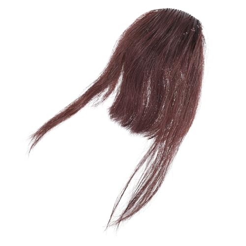 AUTSUPPL 1stk Perücke Air Knallt Gefälschter Haarknall Frau Clip Haarfransen Perücken Mit Vorhang Knallt Haare Perücke Frauen Haarknall Perücke Mit Heiligen Brown Echtes Haar von AUTSUPPL