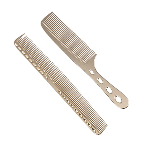 AUTSUPPL 2stücke Edelstahl Haarkamm Gabelkamm Für Männer Und Frauen Massagekamm Haarpflege Stylingkamm Goldener Farbton Ultradünner Körpers Für Gleichmäßiges Kämmen Von Haarspray von AUTSUPPL