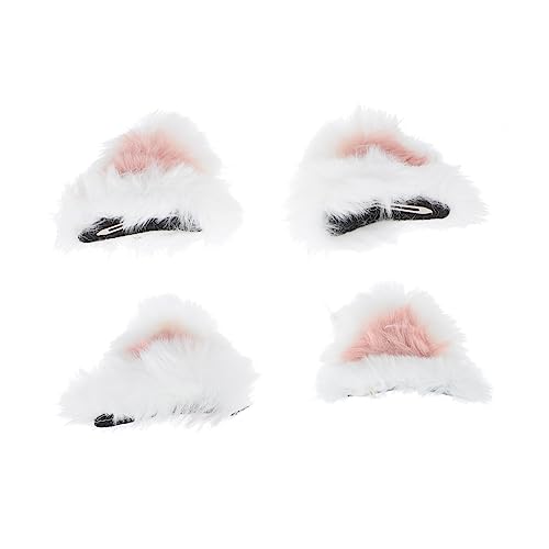 AUTSUPPL 2 Paar Katze Haar Clip Pelzigen Katze Clip Mädchen Erwachsene Cosplay Halloween Party von AUTSUPPL