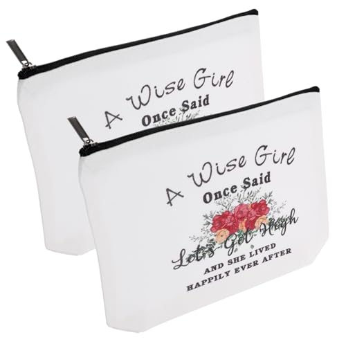 AUTSUPPL 2 Stück Kosmetiktaschen aus Segeltuch mit Reißverschluss Tragbare Aufbewahrung für Damen Vielseitig für Kosmetik Münzen Schlüssel Handtaschen Organizer von AUTSUPPL