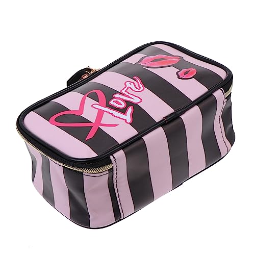 AUTSUPPL 2stücke Modische Kosmetiktasche Damen Tragbare Pu Kulturtasche Mit Breitem Griff Für Reisen Und Zuhause Wasserabweisend Leicht Zu Reinigen Für Make-up Und Utensilien Vielseitig von AUTSUPPL