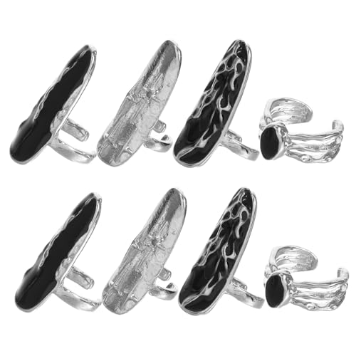AUTSUPPL 2 Sätze Punk Fingertip Rings Offene Verstellbare Fingernagel Ringe Dunkel Retro Joint Nail Decoration Für Damen Mädchen Punk Schmuck AUTSUPPL 2 Sätze Punk Fingertip Rings Offene Verstellbare Fingernagel Ringe Dunkel Retro Joint Nail Decoration Für Damen Mädchen Punk Schmuck von AUTSUPPL