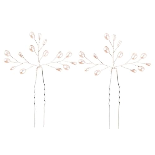AUTSUPPL 2 Stück Braut Haarnadeln Perlen Haarschmuck für Damen Hochzeit Kopfschmuck Langlebig und Elegant AUTSUPPL 2 Stück Braut Haarnadeln Perlen Haarschmuck für Damen Hochzeit Kopfschmuck Langlebig und Elegant von AUTSUPPL