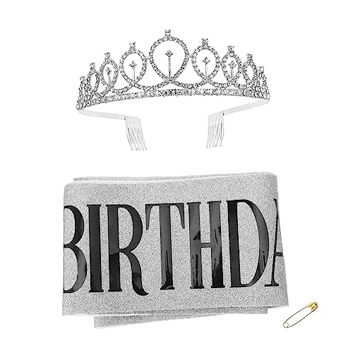 AUTSUPPL Zeremonieller Gürtel Der Krone Geburtstags-tiara Schärpe Strass-geburtstagskrone Für Party Accessoires Geburtstag von AUTSUPPL