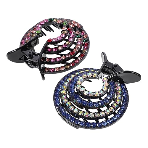 AUTSUPPL Haarknotenformer 2 Stück Für Frauen Pferdeschwanzhalter Clips Kreativer Haar Brötchen Maker Kompakt Und Tragbar Für Haarsstyling von AUTSUPPL