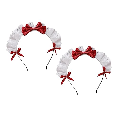 AUTSUPPL 2 Stück Haarreifen Für Mädchen Bunte Kopfschmuck Mit Schleifen Ideal Für Partys Und Cosplay Elastische Und Bequeme Kopfbedeckung Vielseitig Einsetzbar Für Verschiedene von AUTSUPPL