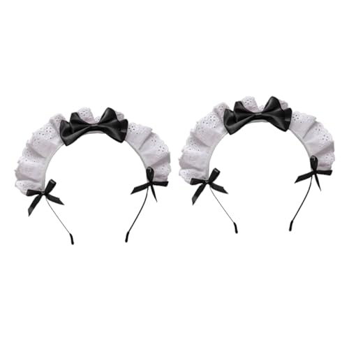 AUTSUPPL Haarreif Mit Schleife Und Spitze Kopfschmuck Für Damen Party-accessoire Stoffmaterial Leicht Und Bequem Zu Tragen von AUTSUPPL