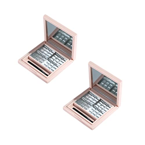 AUTSUPPL Lidschatten-set 2 Stück Leere Lidschatten-palette Aufbewahrungsbox für Schminkspiegel von AUTSUPPL