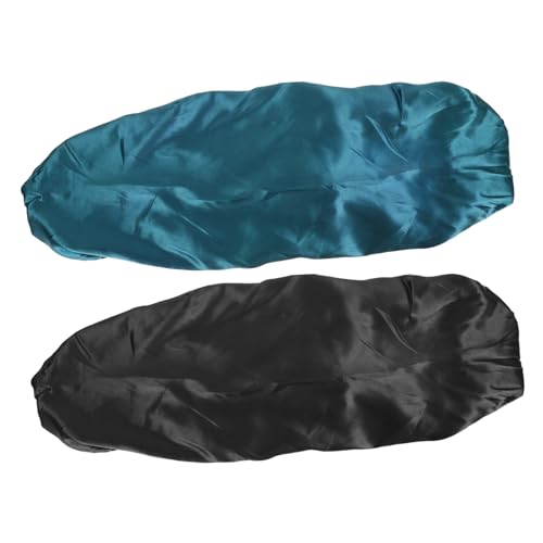 AUTSUPPL 2stücke Schlafmütze Aus Satin Haarschutz Für Frauen Glatte Schlafhaube Satin Schlafmütze Für Lange Haare Bequemer Stirnband Schutz von AUTSUPPL