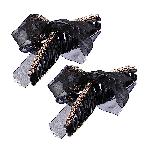 AUTSUPPL 2stücke Kristall-haarspangen Mit Netzstoff-bow-knoten Vintage Haarklammern Für Damen Für Hochzeiten Und Besondere Anlässe von AUTSUPPL