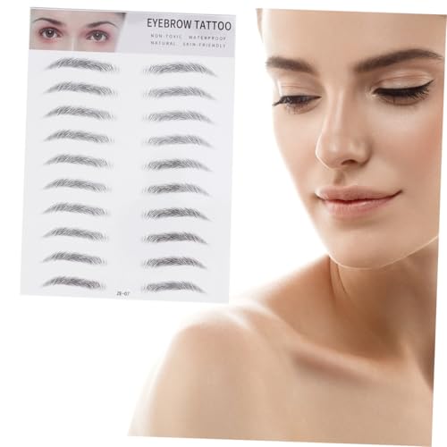 AUTSUPPL 2 Stück Teiliges Imitation Augenbrauen Transfer Sticker für Männer und Frauen Natürliche Künstliche Augenbrauen Einfach Anzuwenden für Leichte und Spärliche Brauen Langanhaltend von AUTSUPPL