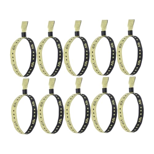AUTSUPPL 20 Stück Vip Armbänder Gold Leicht Party Event Konzert Festival Einlassbänder Stilvolles Material Langlebig Effizient für Einlass und Check von AUTSUPPL