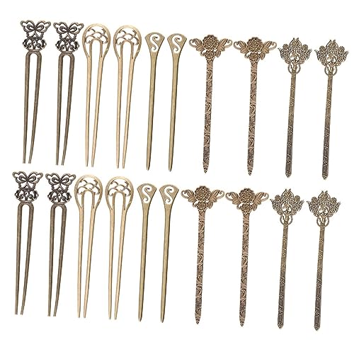 AUTSUPPL 20 Stück Vintage-haargabeln U-förmige Metall-haarnadel Für Frauen Und Mädchen Haarstäbe Für Dutts Dutt-nadel-set Chinesisches Zubehör von AUTSUPPL