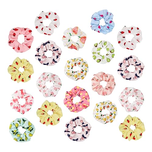 AUTSUPPL 20 Stück Frucht-muster Haargummis Modische Pferdeschwanzhalter Für Damen Feine Verarbeitung von AUTSUPPL