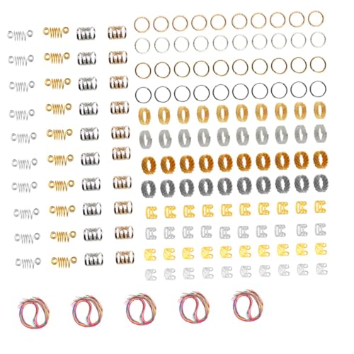 AUTSUPPL 225stücke Dreadlocks Haarschmuck Ringe Bunte Metall-haaraccessoires Für Zöpfe Flechtzubehör Langlebig Und Anpassbar Für Kreative Frisuren von AUTSUPPL
