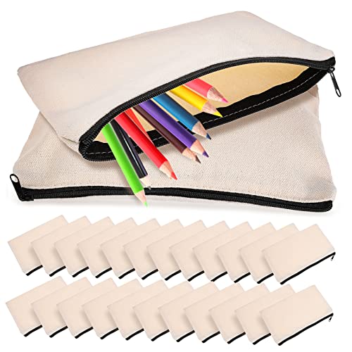 AUTSUPPL 25stücke Canvas Reißverschlussbeutel Tragbar Reise Bleistift Kosmetik Aufbewahrungsbeutel Für Kleine Gegenstände Organisation Und Reisen von AUTSUPPL