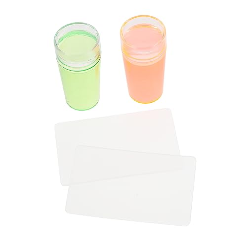 AUTSUPPL 2sätze Nagelstempel Mit Stempel Und Schabern Praktische Maniküre-werkzeuge Für Kreative Diy-nail Art Großer Stempelköpfe von AUTSUPPL