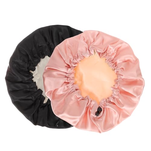 AUTSUPPL 2stücke Satin Schlafhaube Für Damen Leicht Und Atmungsaktiv Haarhaube Zum Schlafen Reißfest Für Make-up Spa Und Schlaf von AUTSUPPL