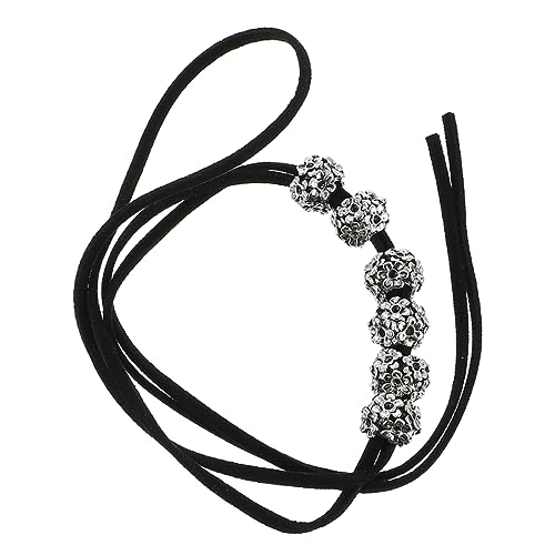 AUTSUPPL 2stücke Vintage Schädel Perle Haarring Pferdeschwanz Halter Haar Zubehör Diy Haarschmuck Für Halloween Karneval Party von AUTSUPPL