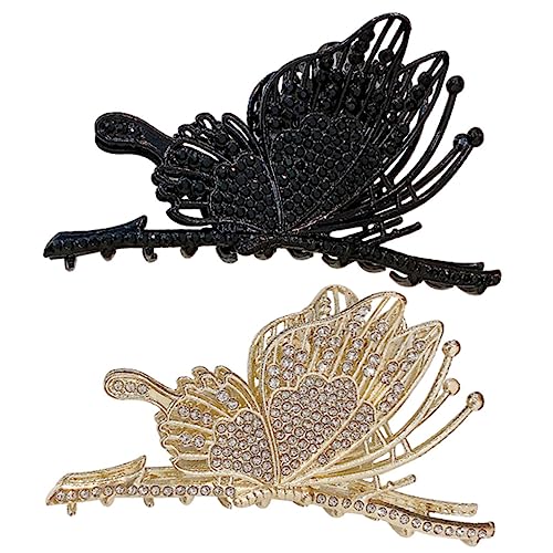 AUTSUPPL 2stücke Wasserstein Schmetterling Haarklammern Für Frauen Glitzernde Haarspangen Aus Haaraccessoires Für Hochzeiten Partys Und Alltag von AUTSUPPL