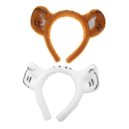 AUTSUPPL 2stücke Tiger Ohr Haarreif Dekorative Haarbänder Cartoon Kopfschmuck Cosplay Haarband Requisiten von AUTSUPPL