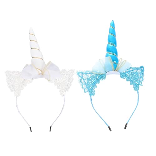 AUTSUPPL 2stücke Dekorative Einhorn-haarreifen Einzigartige Haarschmuck Für Junge Mädchen Und Erwachsene Für Partys Fotorequisiten Und Festliche Anlässe von AUTSUPPL