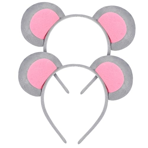 AUTSUPPL 2er Set Haarreifen Mit Mausohren üße Kostü Haaraccessoires Für Partys Geburtstagsfeiern Und Karneval Zufällige Ausführung von AUTSUPPL