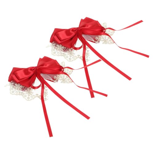 AUTSUPPL Haarklammern Haarschmuck Für Damen 2er Set Üße Haarklammern Mit Schleifen Für Damen Haarschmuck Clips Dekorative Haarspangen Im Niedlichen Design Für von AUTSUPPL