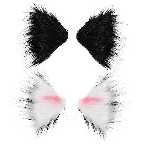 AUTSUPPL 2paare Katzenohren Haarschmuck Dekorative Haarnadel Und Katzenohr-haarspange Für Mädchen-kopfschmuck Schöne Kopfbedeckung von AUTSUPPL