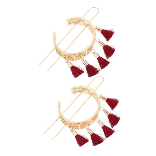 AUTSUPPL 2stücke Vintage Haarnadeln Mit Blüten-dekoration Und Quasten Antirutsch Haarschmuck Für Damen Und Mädchen Für Elegante Frisuren Hochzeiten Und Besondere Anlässe von AUTSUPPL