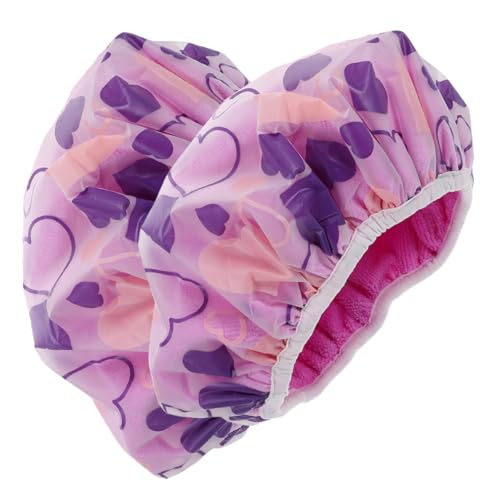 AUTSUPPL 2stücke Wiederverwendbare Duschhaube Aus Doppeltem Material Dekorativer Druck Für Frauen Und Mädchen Schlafmütze Für Lockiges Haar Schnelltrocknend Und Schützend Für Zuhause von AUTSUPPL