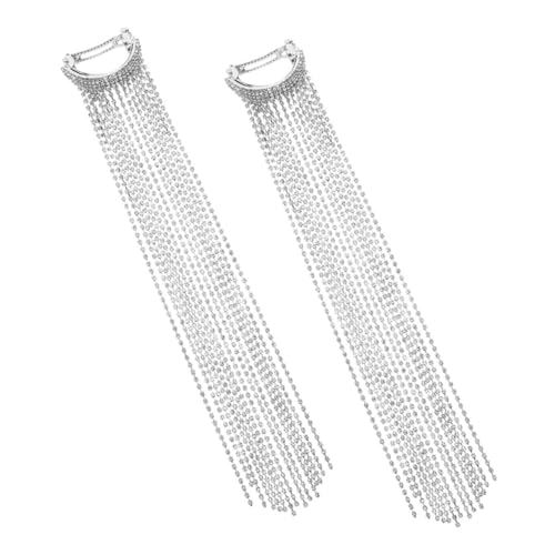 AUTSUPPL 2stücke Glitzer Ponytail Haarschmuck Mit Quasten Rhinestone Haarclips Für Frauen Dekorative Ketten-haaraccessoires Für Elegante Hochsteckfrisuren Und Alltägliche Looks von AUTSUPPL